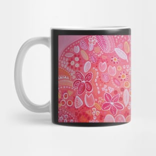 Flowers on Pink Mug